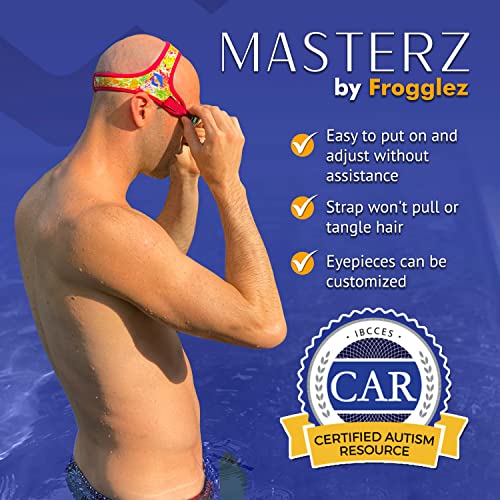 Pink and Orange Masterz by Frogglez Adult/Teen Swim Goggles
