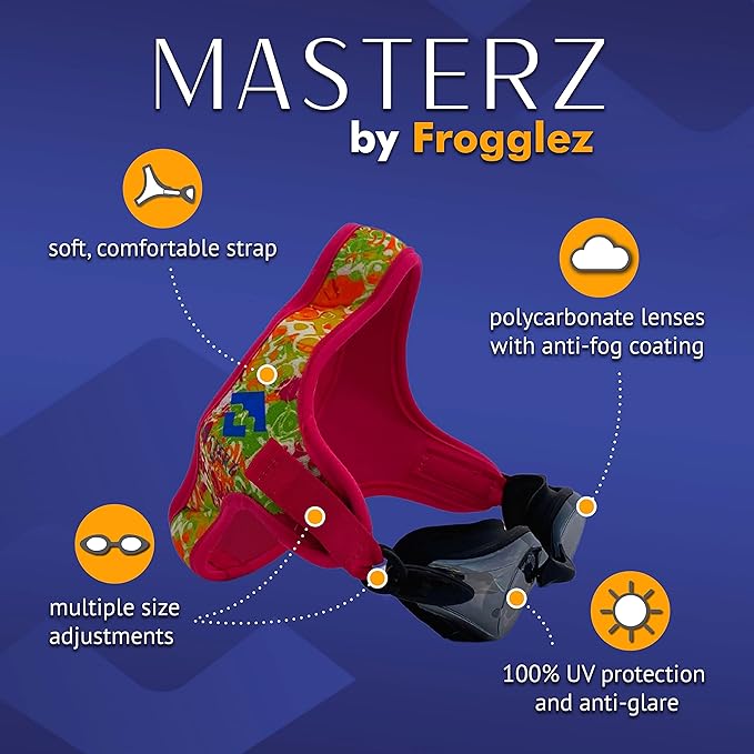 Pink and Orange Masterz by Frogglez Adult/Teen Swim Goggles
