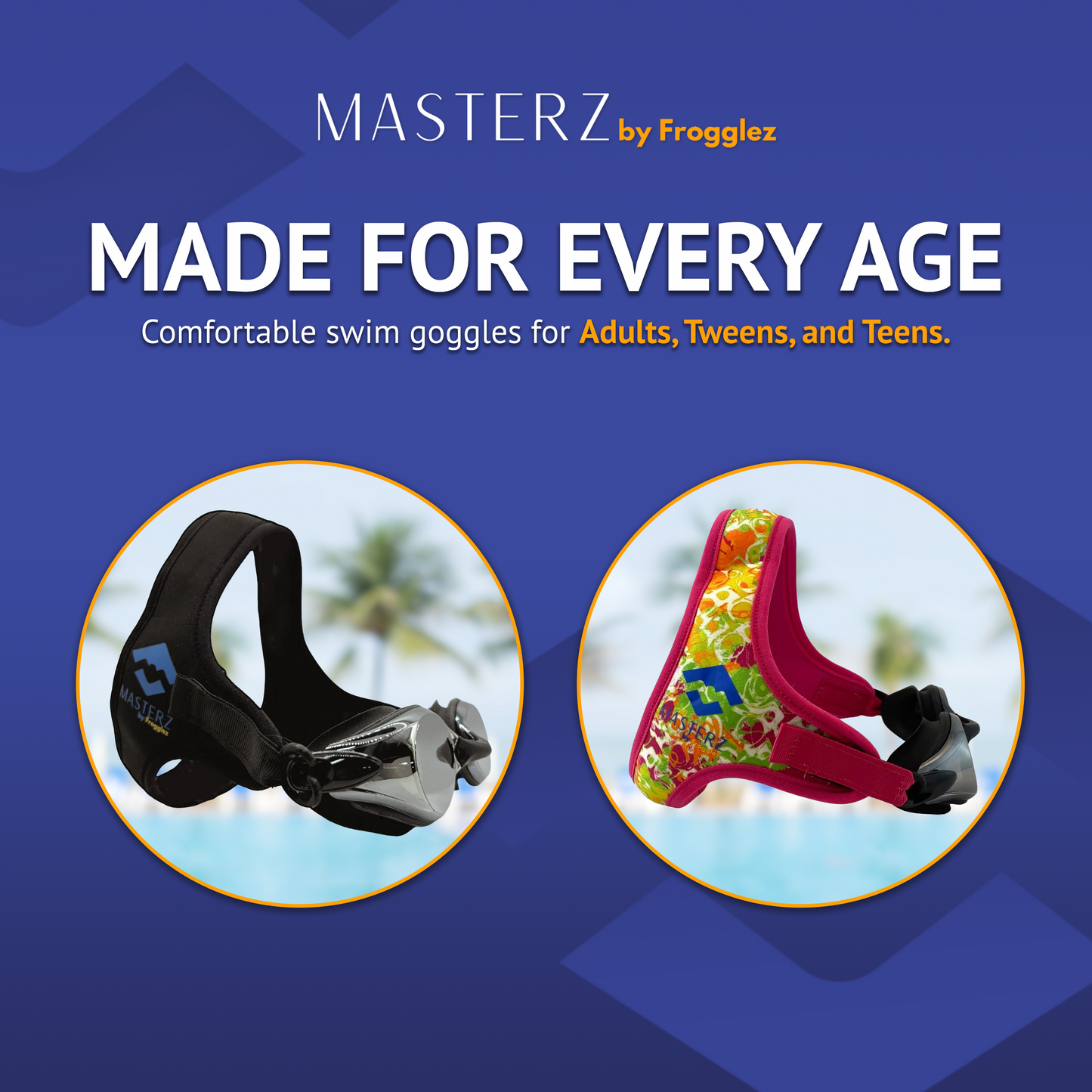 Masterz by Frogglez Goggles made for adults, tweens, and teens