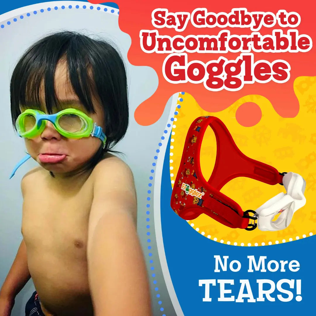 Say goodbye to uncomfortable goggles. No more tears with Frogglez Goggles Daniel Tiger themed swim goggles. Ages 3-10