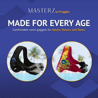 Masterz by Frogglez Goggles made for adults, tweens, and teens