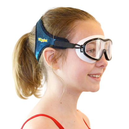 Blue galaxy navigatorz half swim mask frogglez goggles