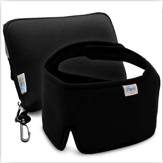 Pauze mask and carrying case in black neoprene. 